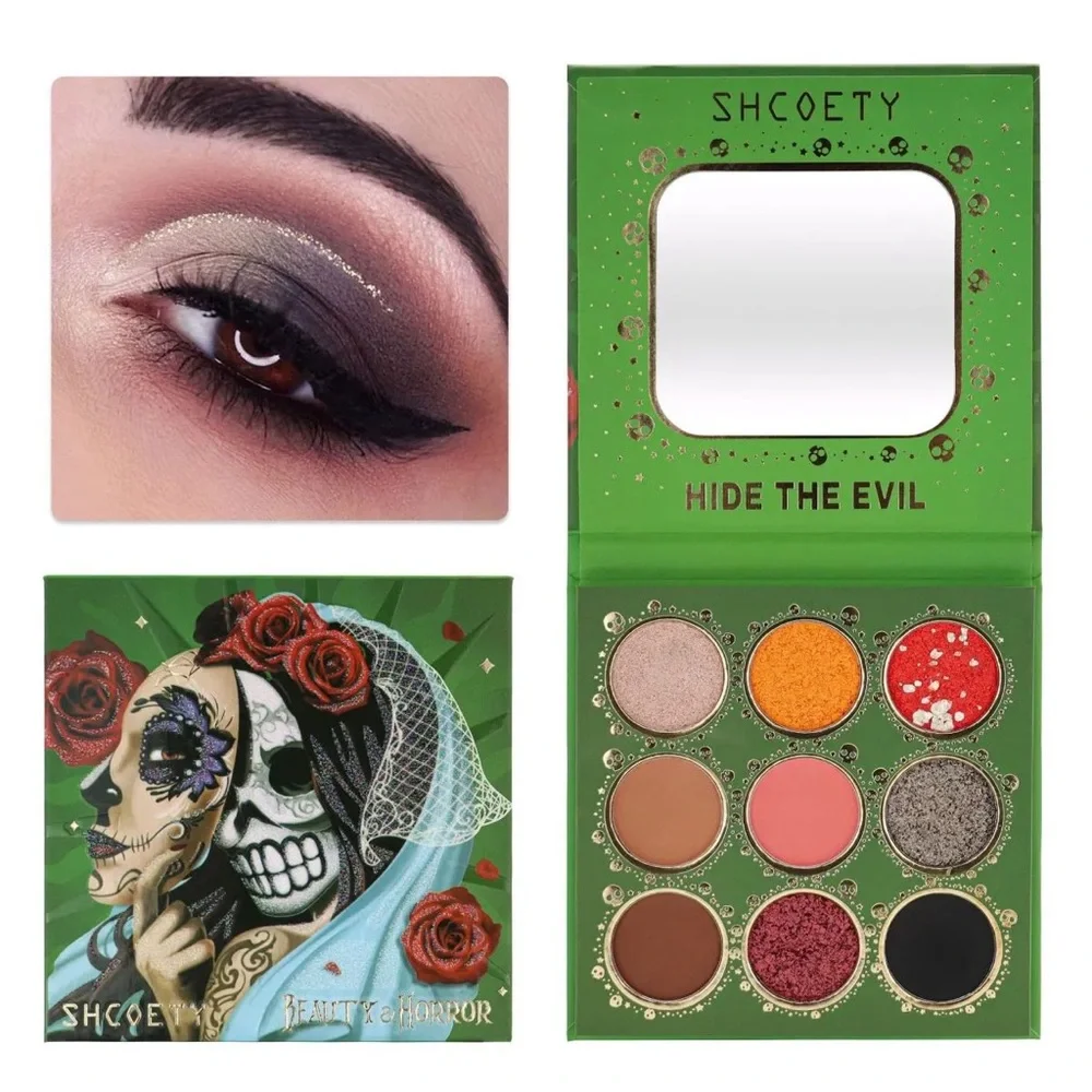 Green Skull 9-Colors Eyeshadow Palette